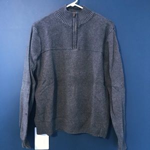 Men’s Dockers charcoal grey 3/4 zip sweater